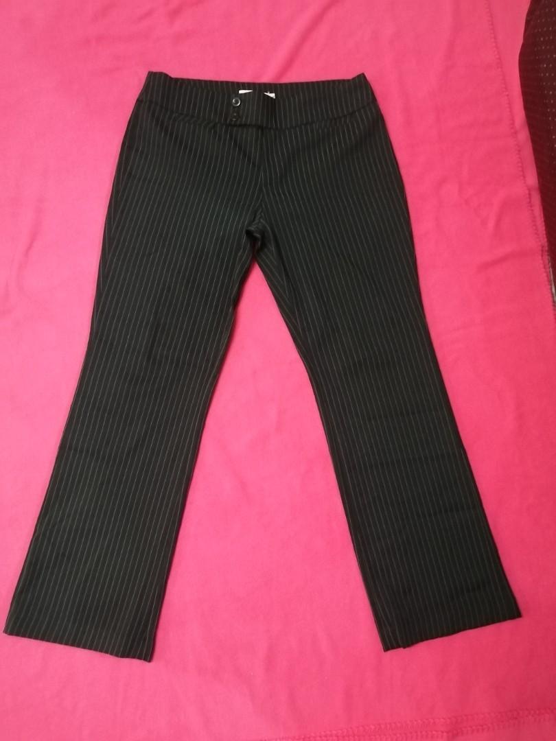 Slacks Black /White Checkered, Women's Fashion, Bottoms, Jeans on