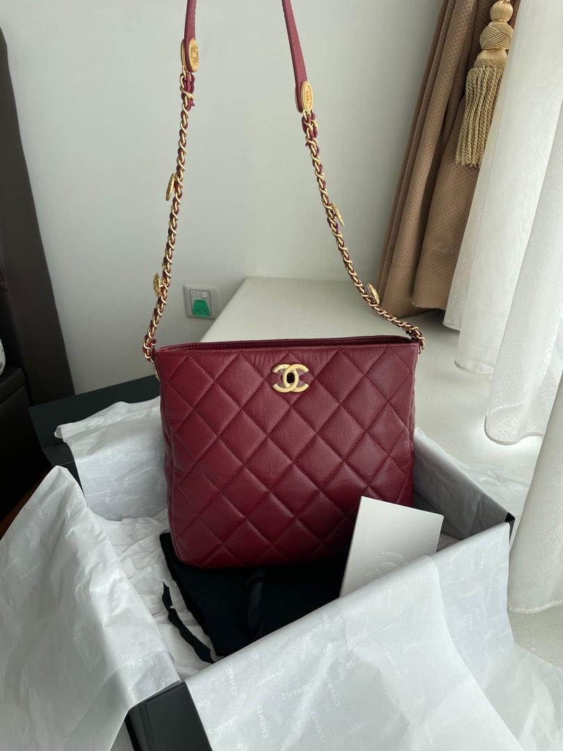 Chanel hippie shoulder bucket bag outlet