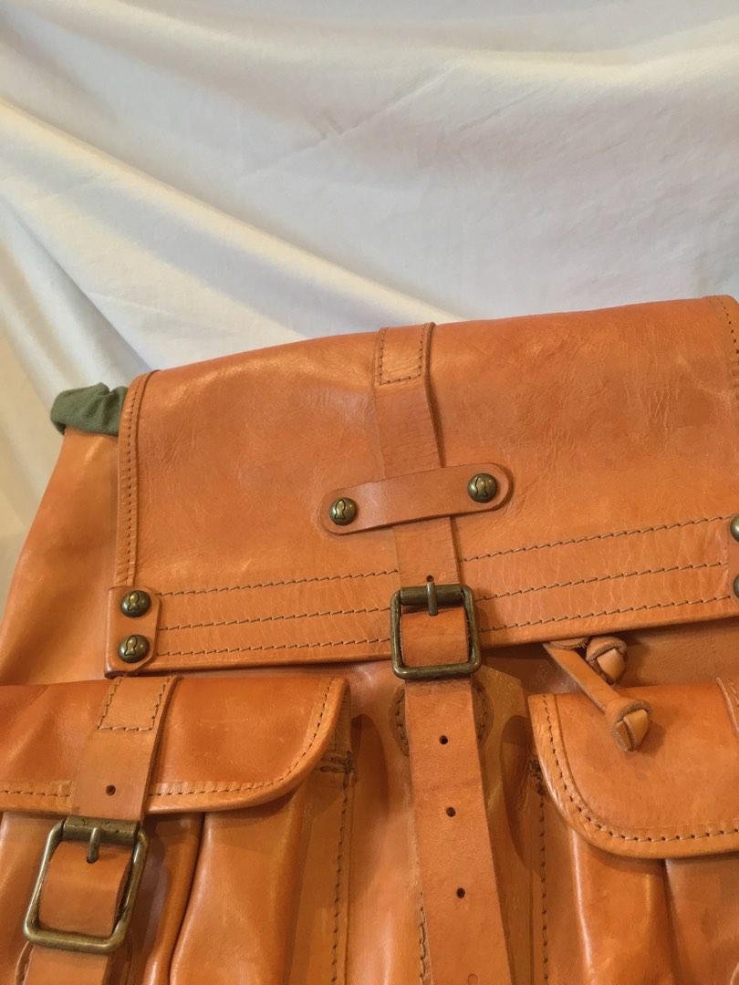 Campomaggi Leather Bag (Category: Luxury Bags & Wallets) located in Makati City. Submitted by vintageloveclub (Listing ID 1193171375, Image 3). Description: Backpack with flap and two front pockets in cognac leather. Composition: 100%LEATHER - INSIDE 90%COTTON 10%LEATHER Includes cleaning stuff like leather cream and cloth Link: https://www.campomaggi.com/cm_int/londra-c014190nd-x0001-c1502.html.