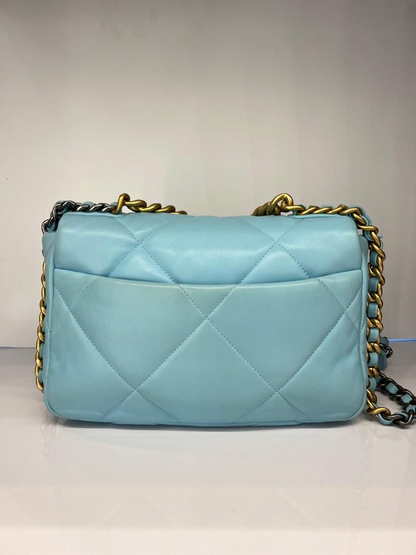 Chanel Blue/White/Black Maxi Scarf Chanel 19 Flap Bag – ASC Resale