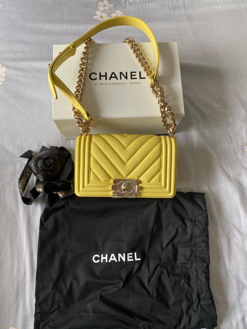 Limited Chanel Python Yellow New Medium Boy Bag at 1stDibs  yellow side bag  chanel python boy bag chanel yellow