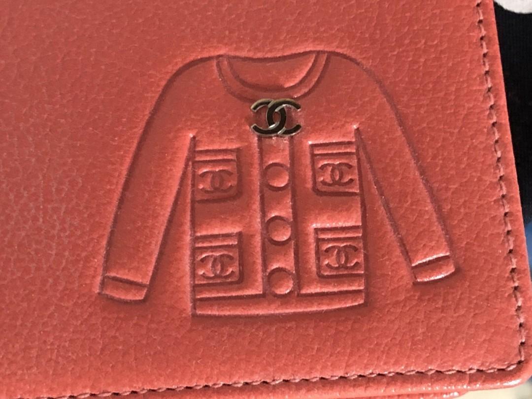 Chanel Embossed Jacket Long Yen Wallet in Red Goatskin - SOLD