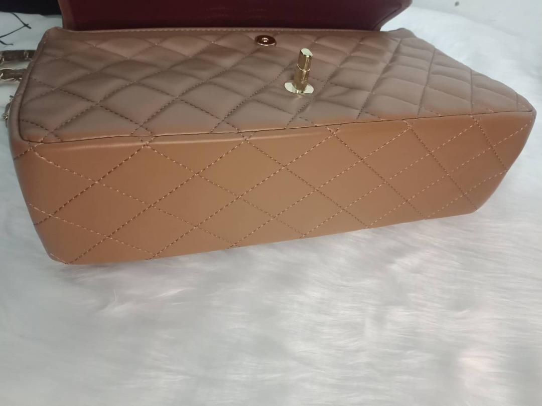 Chanel Double Flap Brown Medium Size (Category: Luxury Bags & Wallets) located in Cavite. Submitted by bossybags (Listing ID 1193059037, Image 3). Description: Preloved Japan source With Holo sticker and tag No visible flaws .