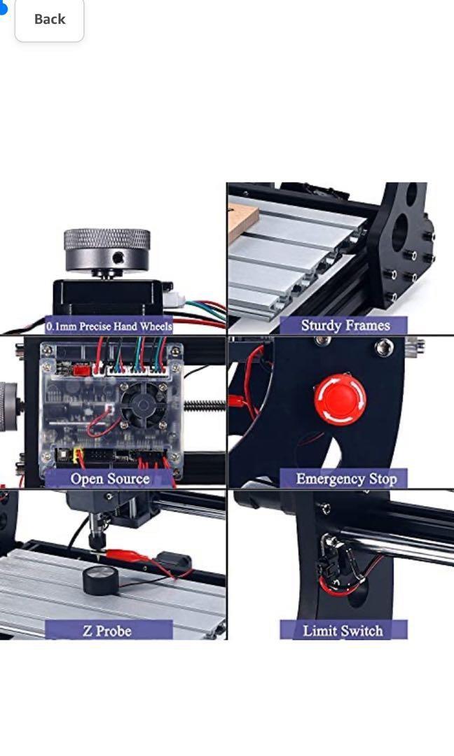 CNC3-3018 Pro Router Machine with 5.5W, Desk Top Mini CNC Wood Router ...