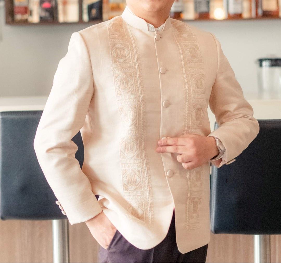 Coat Barong and Pants, Men's Fashion, Tops & Sets, Formal Shirts on