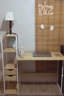 Computer Table With Drawers and Shelves Study Desk With Shelves Office Home Furniture 107*40*110CM
