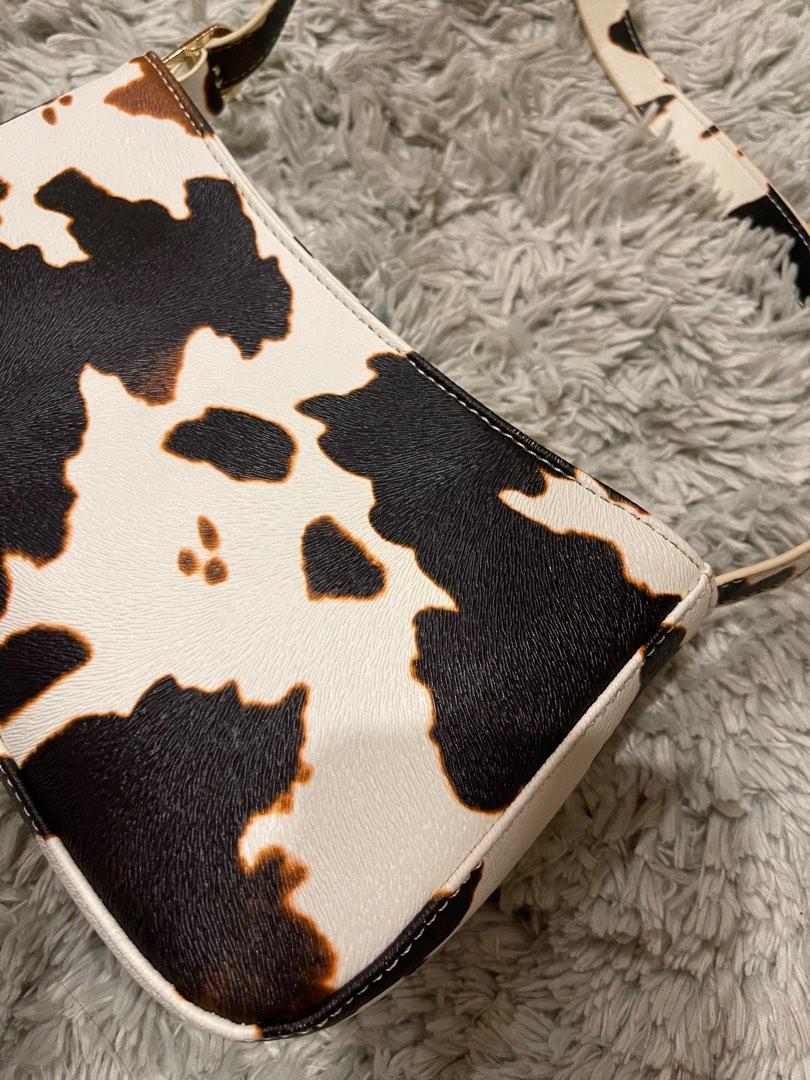 Cow print shoulder bag, Women's Fashion, Bags & Wallets, Shoulder Bags