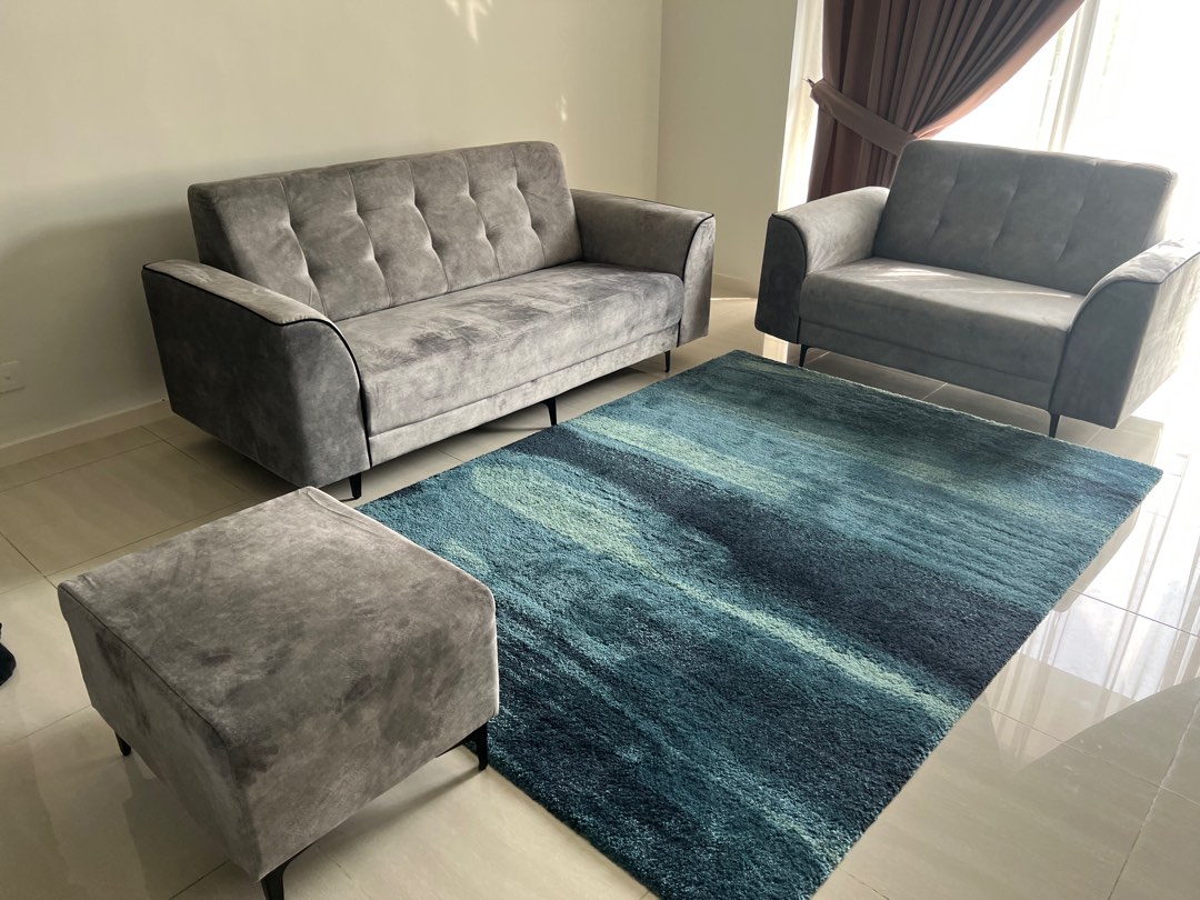 Crewe Sofa Set with Stool, Furniture & Home Living, Furniture, Sofas on