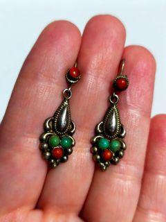 Red Coral Drop Earrings  Coral Earrings  Long Dangle Earrings  Alissa B  Custom Gemstone Jewelry