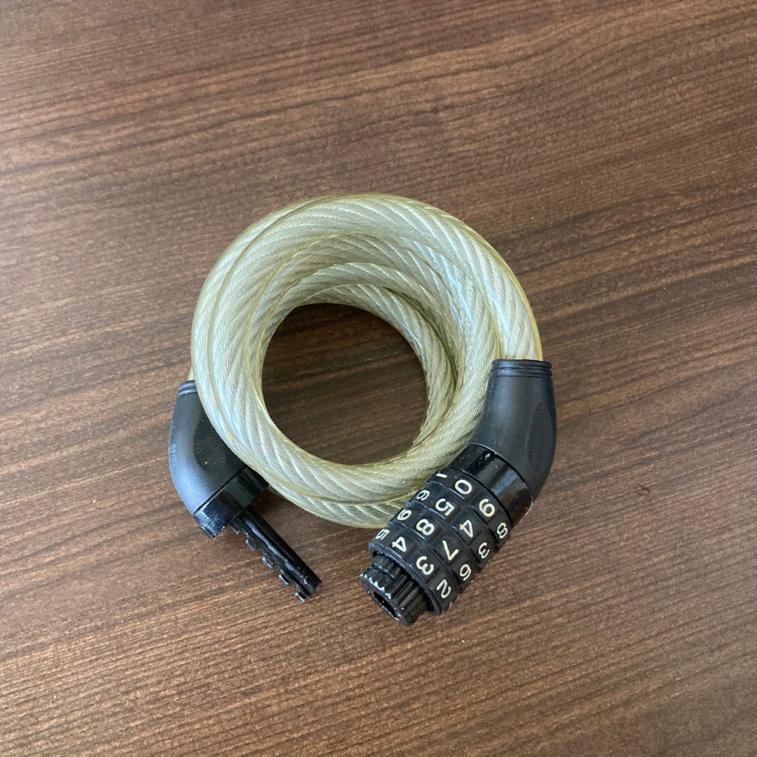 Decathlon Bike Lock 120 Cable Combination Grey Sports Equipment