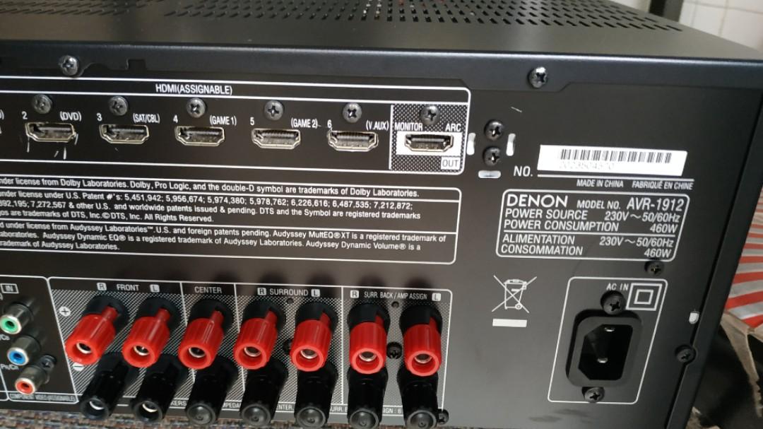 DENON AVR 1912 AV RECEIVER, Audio, Soundbars, Speakers & Amplifiers on