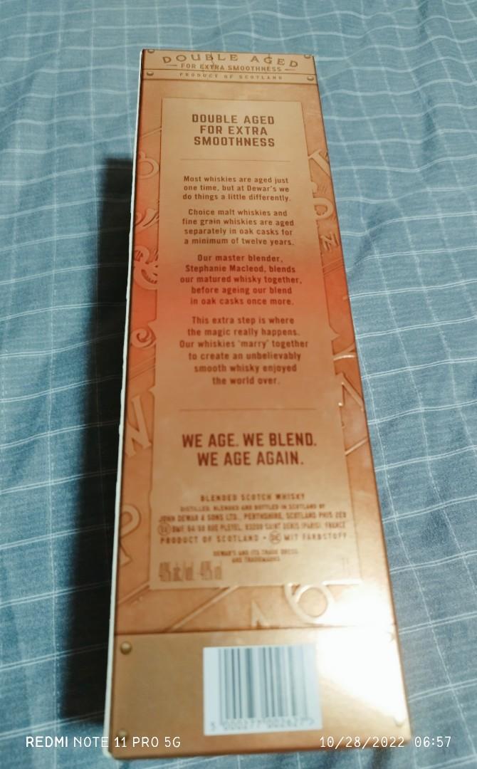 Dewars Blended Scotch Whisky, Food & Drinks, Alcoholic Beverages on ...