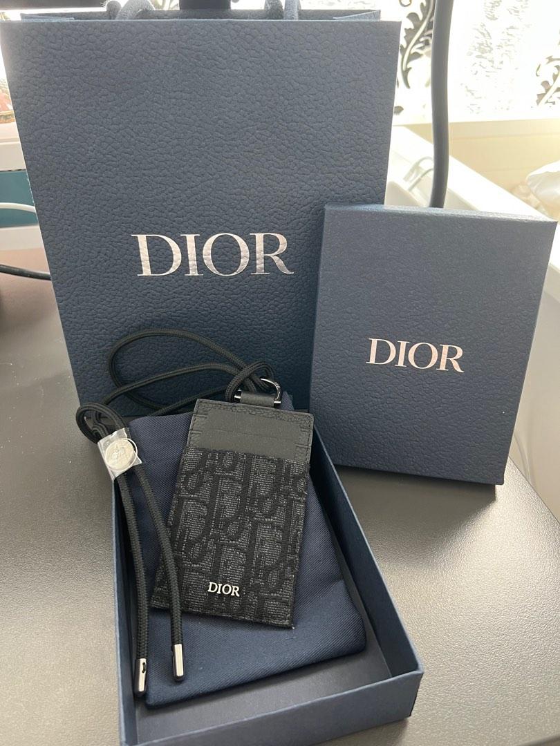 Dior - D-touch Vertical Card Holder Black Dior Oblique Jacquard - Men