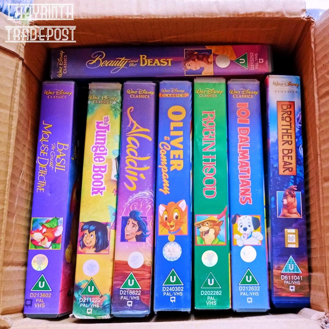 DISNEY VHS TAPE BUNDLE - Vintage Disney Classics Animation Set - 8 pcs ...
