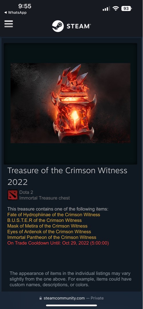 Dota 2 Treasure of The Crimson Witness 2022, Video Gaming, Gaming