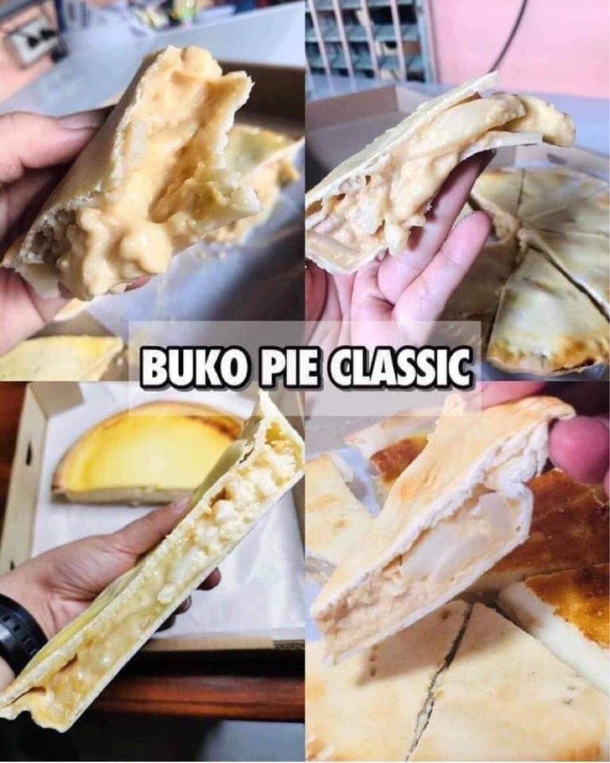 Egg Pie Buko Pie Collection (Category: Homemade Bakes) located in Manila. Submitted by foodhaveit24 (Listing ID 1193161120, Image 2). Description: PROMO PROMO‼️🔥 ✨PATEROS DELICACIES & DESSERTS✨ 🚛ARRIVAL SUNDAY ✂️CUT OFF SATURDAY 9:00am SHARP! 🥧PIE’S IN A BOX COLLECTION🥧 ✅Pie size 8inches ✅Box size 9 inches ✅weight:500g to 600g 🥧EGGPIE CLASSIC 🥧BUKO PIE CLASSIC 🥧DUO PIE 👉🏻155 pesos only 🎉 🥧BUKO YEMA PIE 🥧BUKO UBE PIE 👉🏻160 pesos only