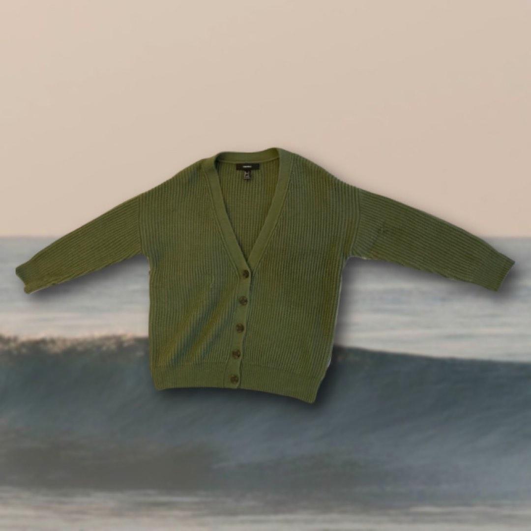Forever 21 shop green cardigan