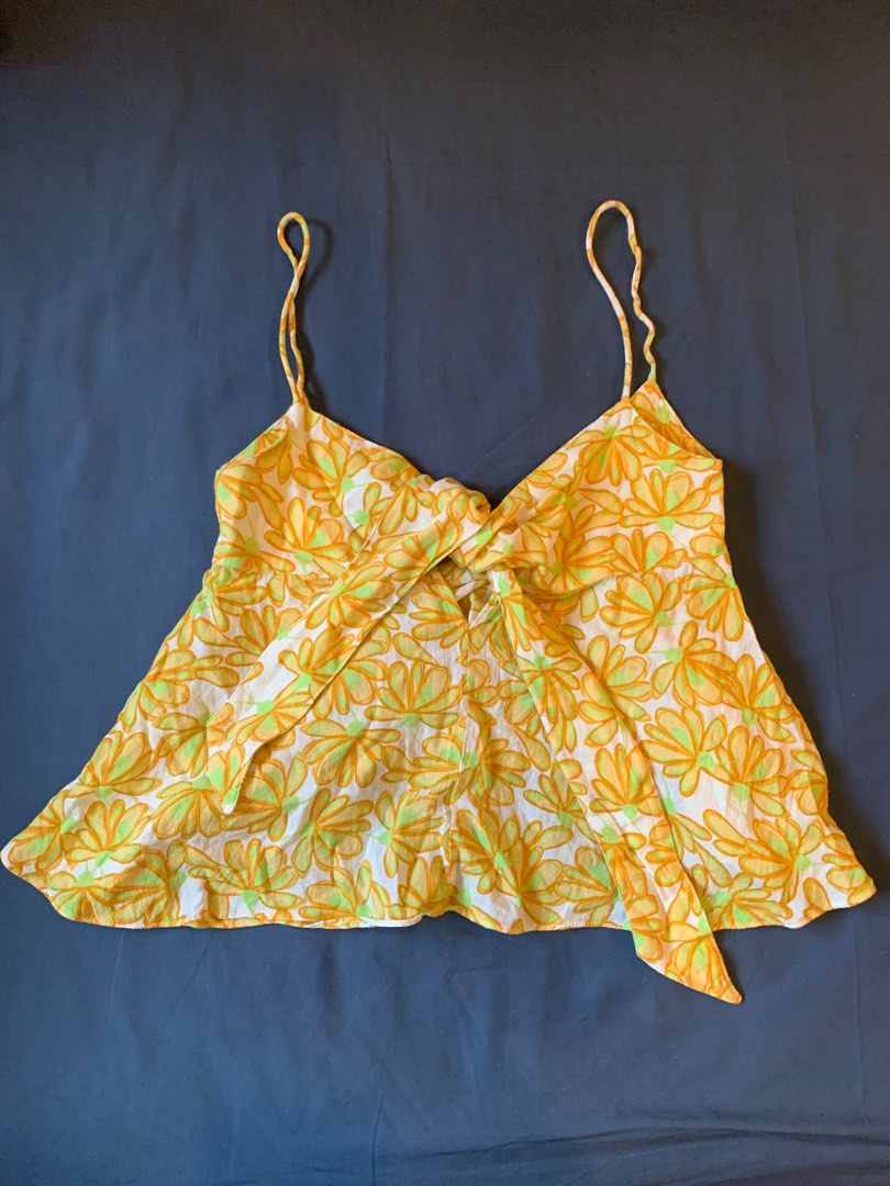 floral Zara top, Women's Fashion, Tops, Sleeveless on Carousell