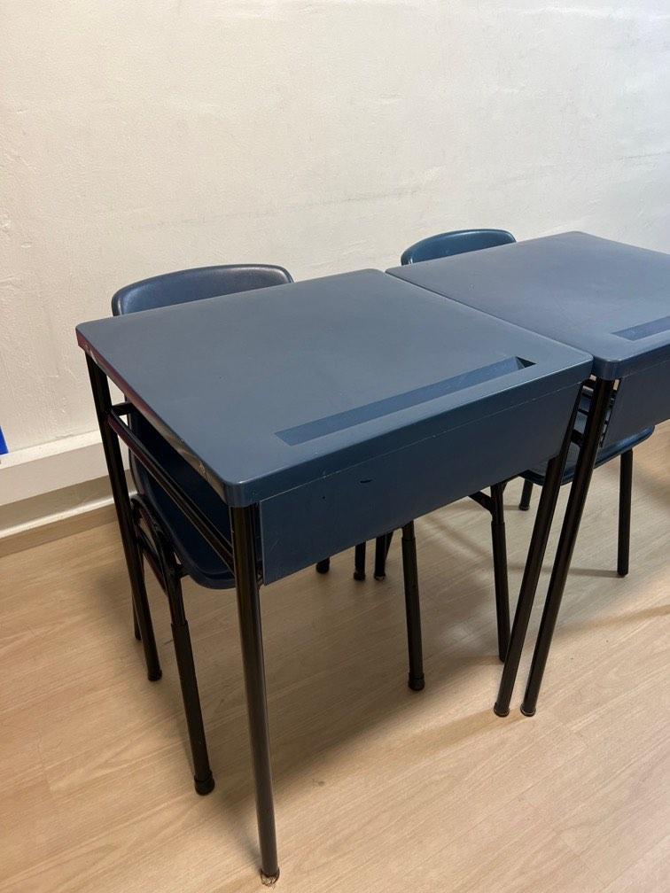 Full set of school study desk table and chair (last set), Furniture