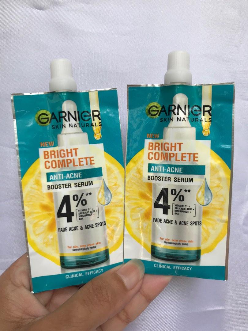 Garnier Bright Complete Anti Acne Booster Serum Vitamin C 7 5ml Vial Beauty Personal Care Face Face Care On Carousell