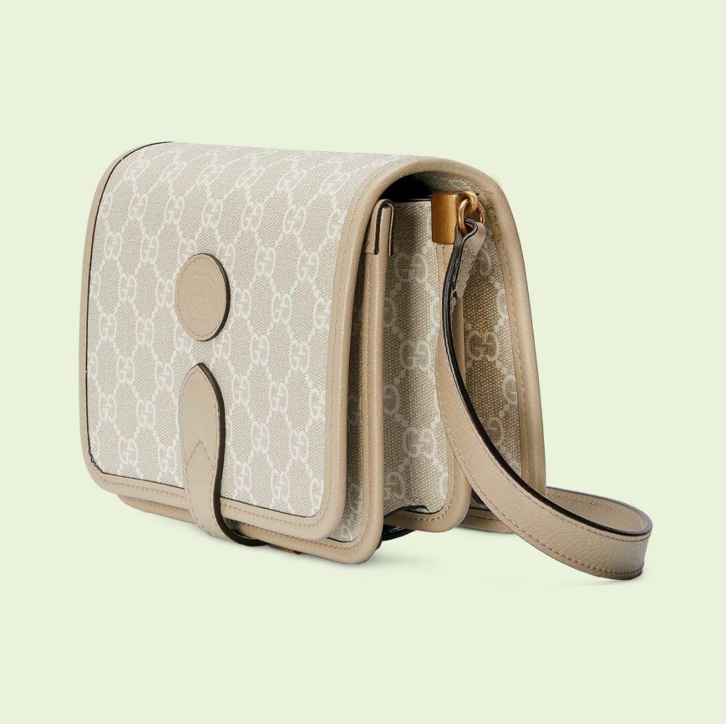 Gucci Mini Shoulder Bag with Interlocking G Beige & White, Luxury