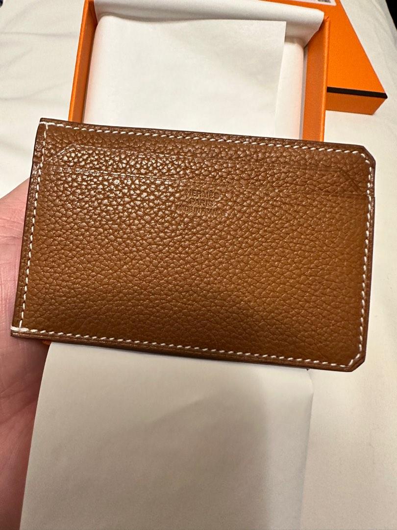 Hermes Fauve Barenia Faubourg Leather City 4CC Card Holder Hermes