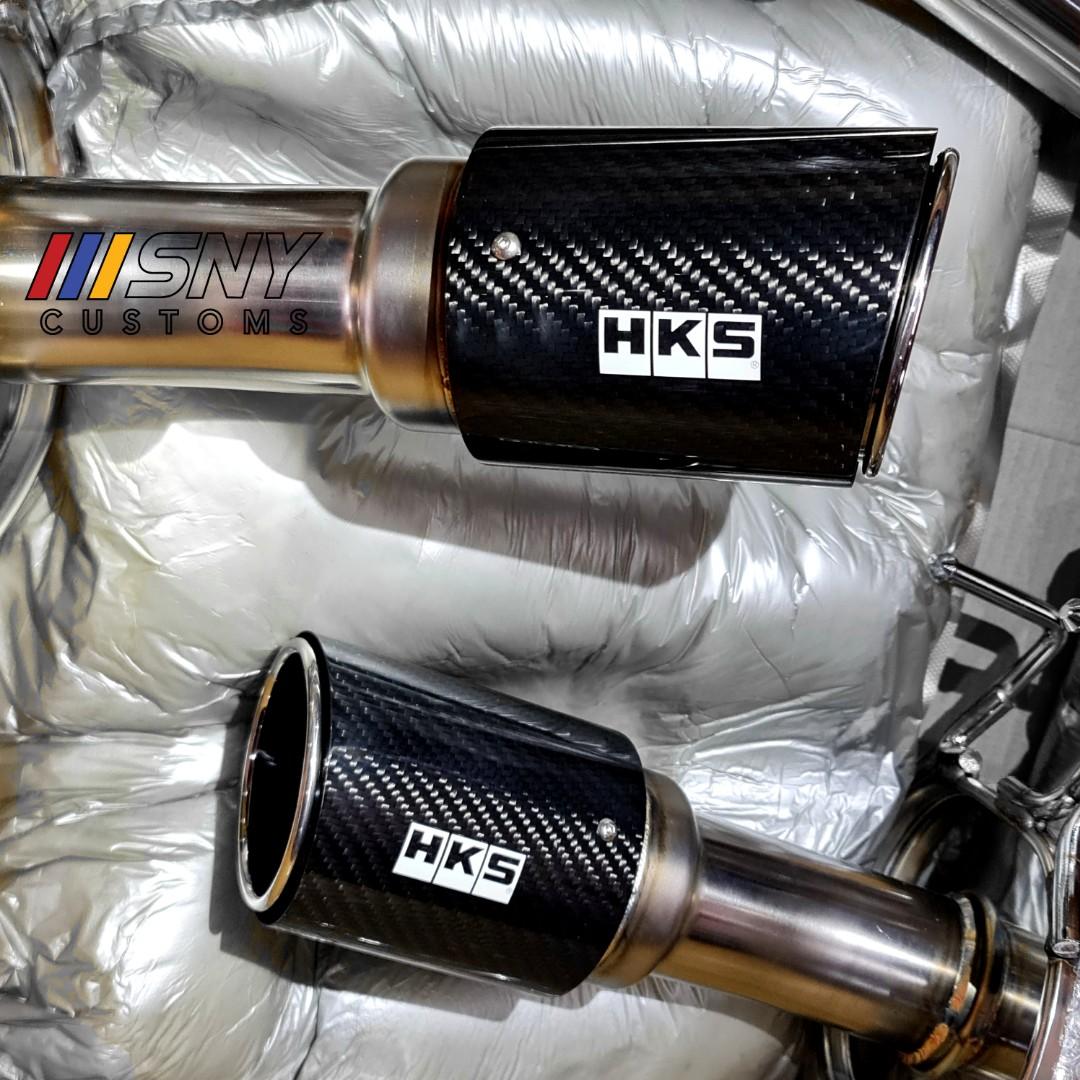 Hks Dual Carbon tip for honda Civic 2022 FE bolt on legal R, Car Parts