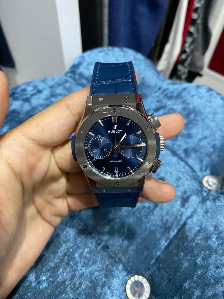 Classic Fusion Ceramic Blue Chronograph 42 mm