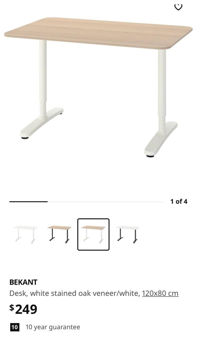ikea BEKANT study table for sale, Furniture & Home Living, Furniture, Tables & Sets on Carousell