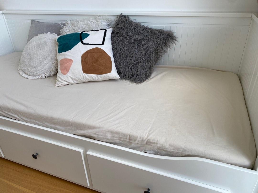 Ikea Hemnes Day Bed Pull Out Sofa Bed Guest Bed, Furniture & Home