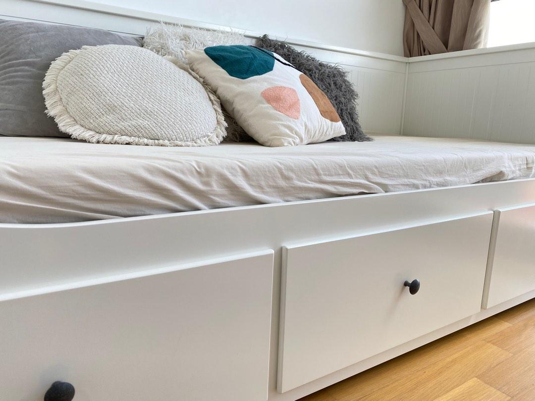 Ikea Hemnes Day Bed Pull Out Sofa Bed Guest Bed, Furniture & Home