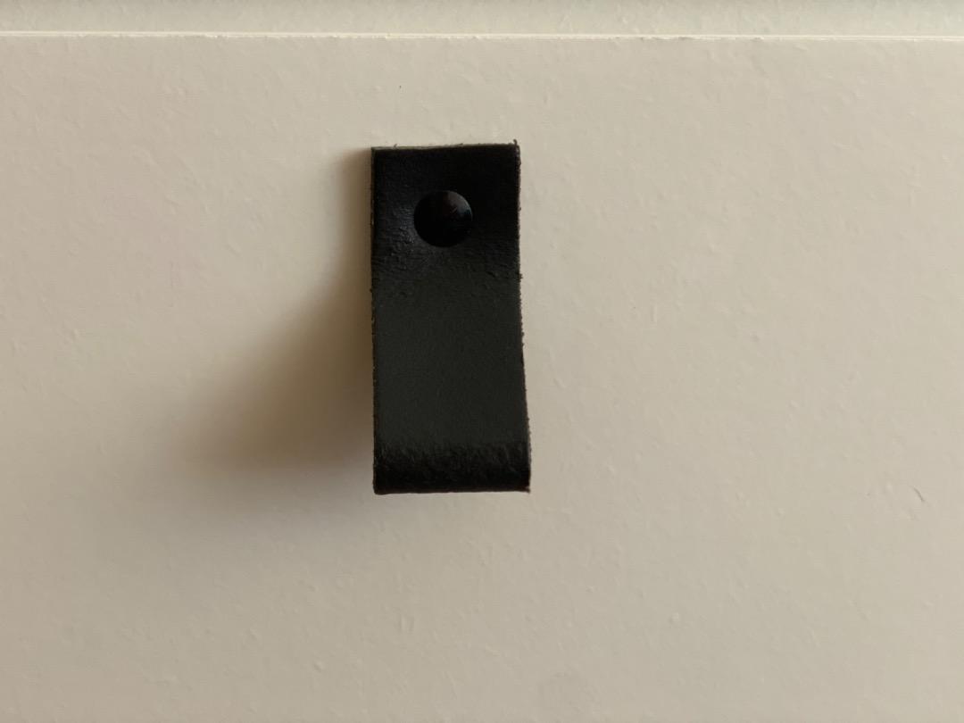 IKEA Malm with black leather handles!, Furniture & Home Living