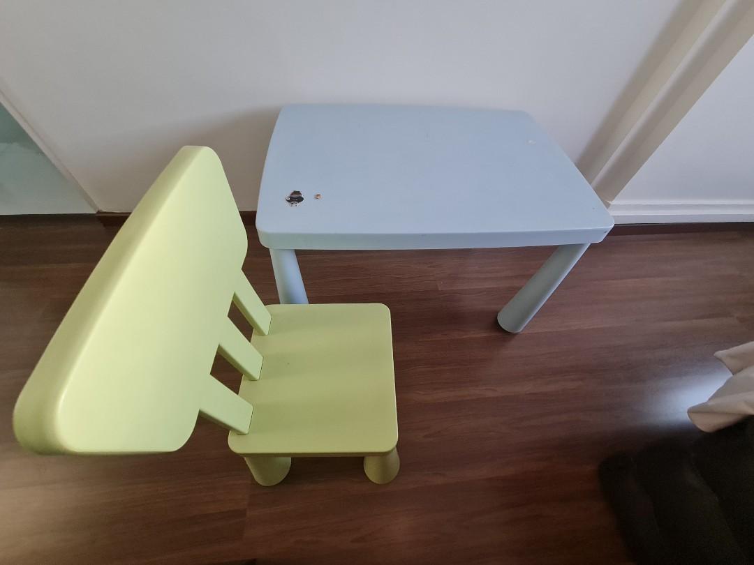 Ikea table and chair, Babies & Kids, Baby Nursery & Kids Furniture