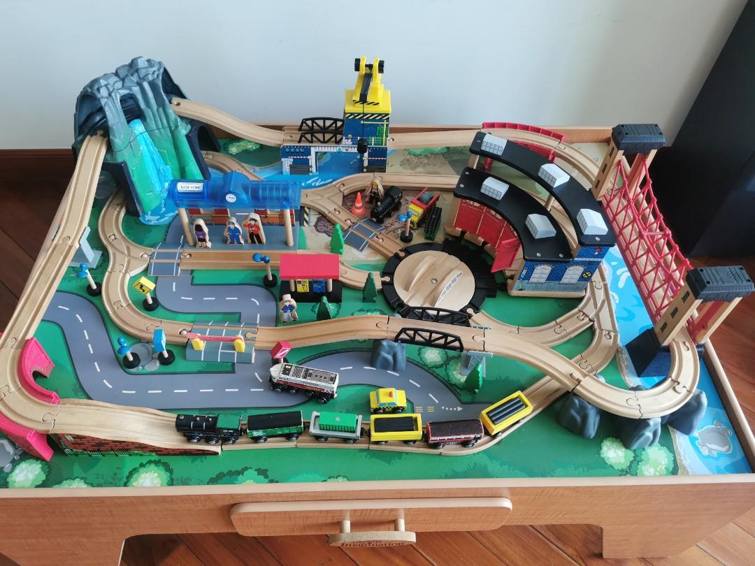 Wooden train table imaginarium sales