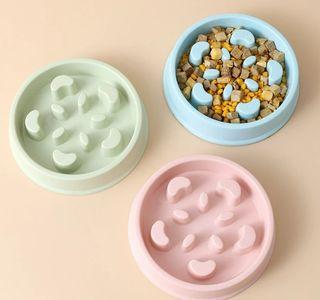 Interactive Non-Slip Slow Feeder Puzzle Bowl (Pink/Light Green)