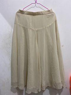 Jual rok putih panjang chiffon