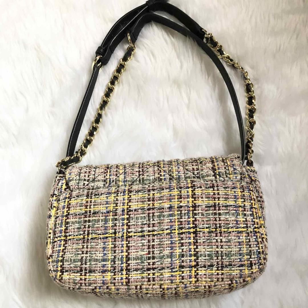 KARL LAGERFELD PARIS Agyness Tweed Crossbody Bag, Women's Fashion, Bags