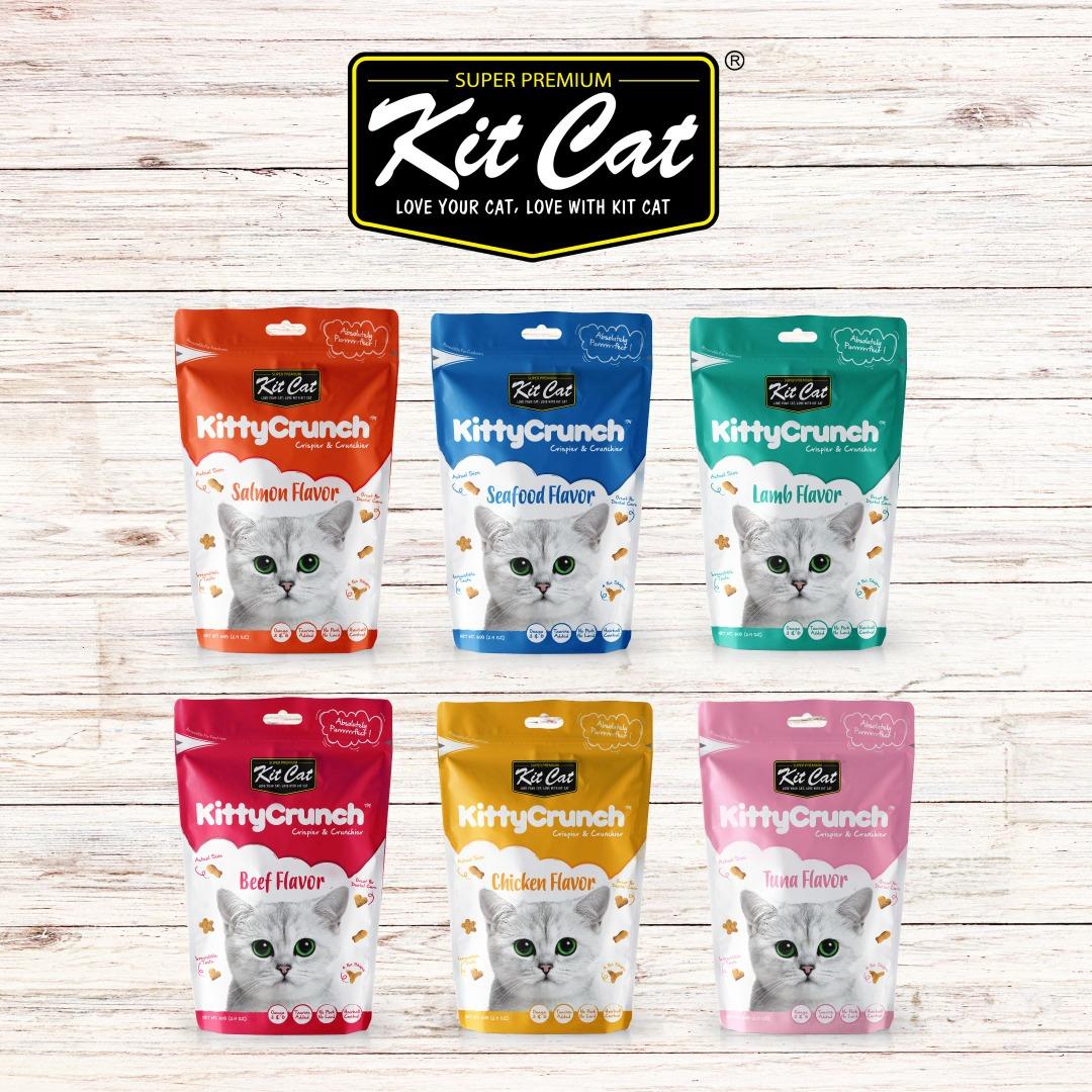 Kit Cat Kitty Crunch Cat Treats 60g Assorted Flavors (Salmon, Chicken