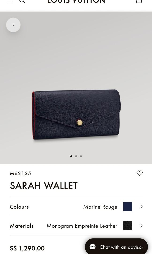 Louis Vuitton Empreinte Sarah Wallet 