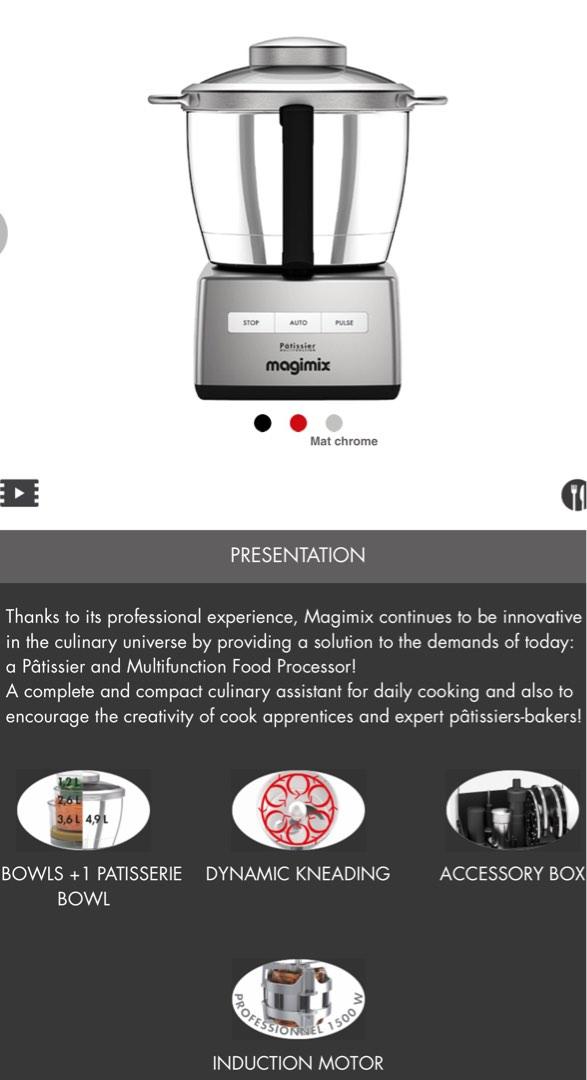 Magimix Pâtissier including food processing bowl, steel patisserie bowl