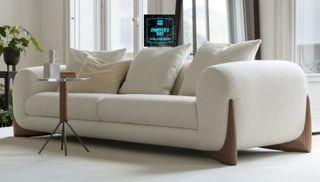 MAURO Designer Sofa with Solid Wood Frame