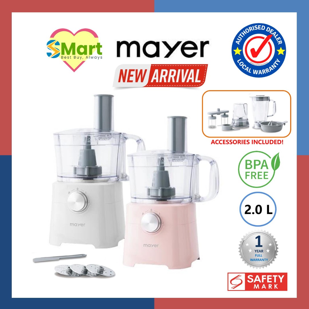 Mayer 2L Multi Functional Food Processor MMFP402, TV & Home Appliances
