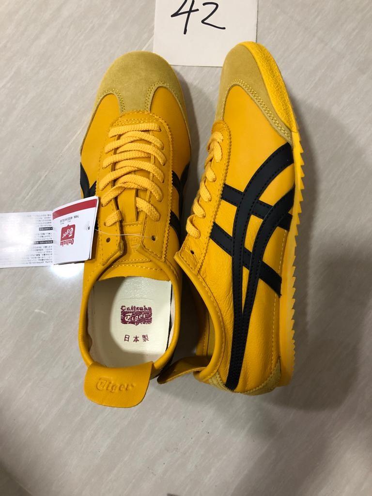 Men shoes onitsuka tiger Nippon made authentic. Kill bill yellow black,  Men's Fashion, Footwear, Dress Shoes on Carousell