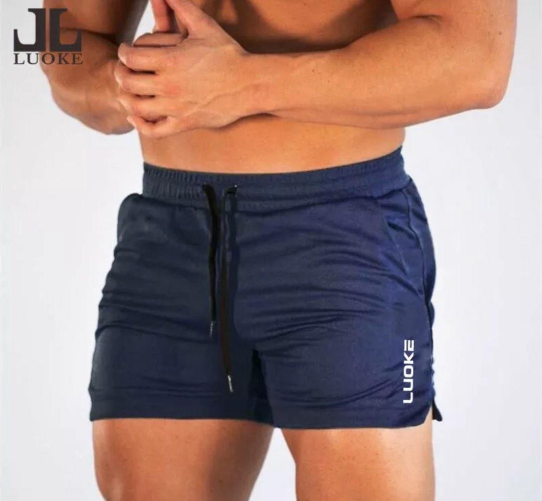 Mens Breathable Short Running Shorts in Blue Men s Fashion