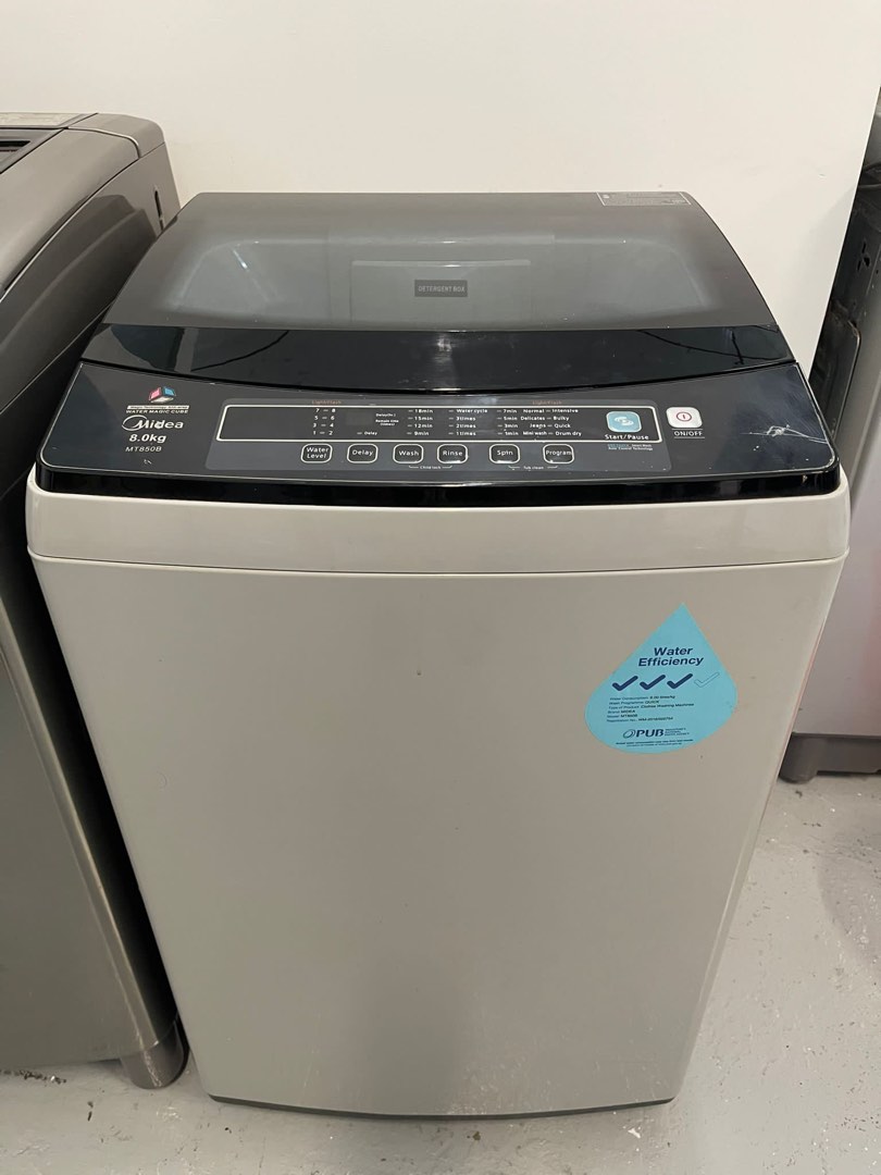MIDEA 8kg top load Washer MT850B, TV & Home Appliances, Washing