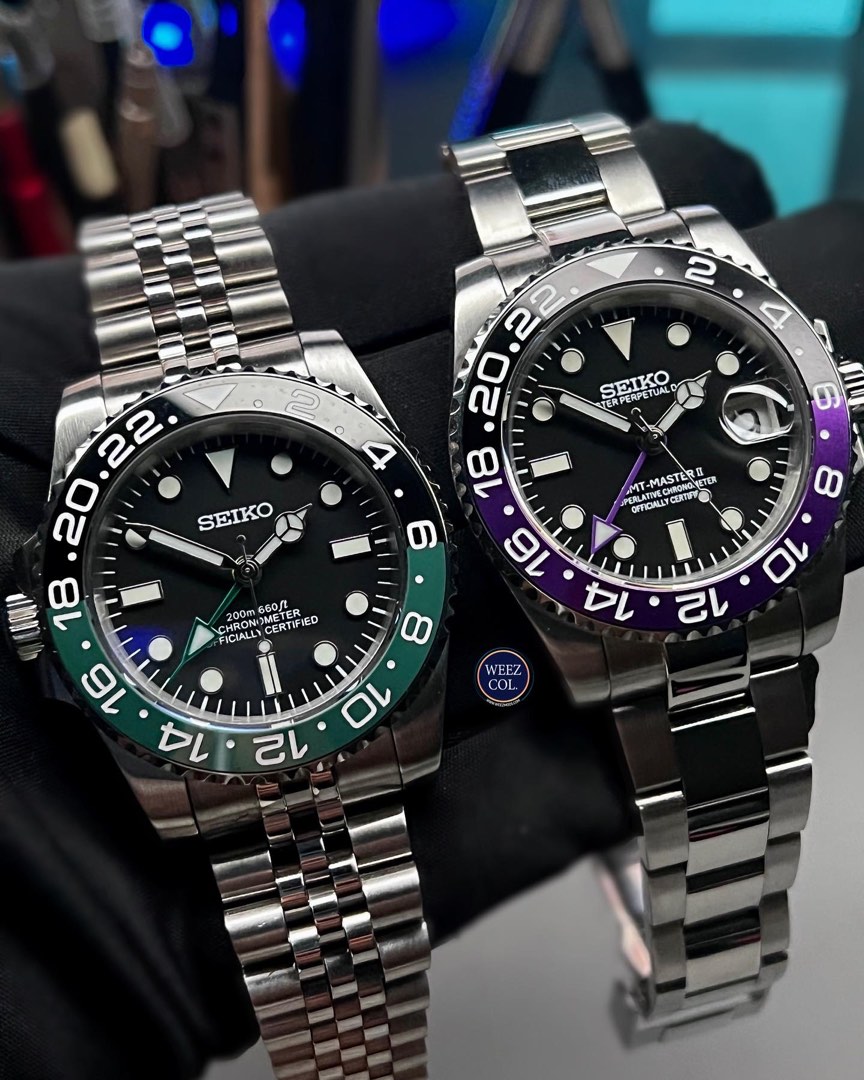 MOD] Seiko GMT NH34 Movement, Men's Fashion, Watches & Accessories, Watches  on Carousell