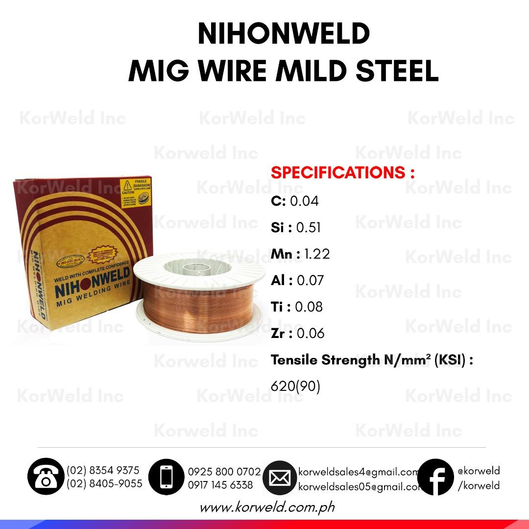 Nihonweld MIG WIRE Mild Steel NM70S6 (15kgs/Box), Commercial