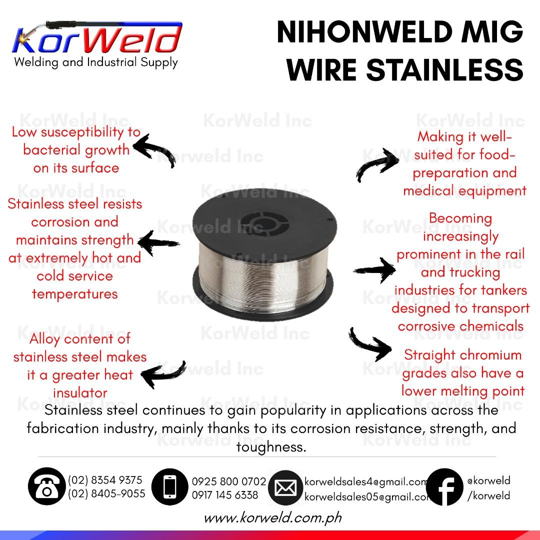 Nihonweld MIG WIRE NM308 Stainless (12.5kgs/Box), Commercial