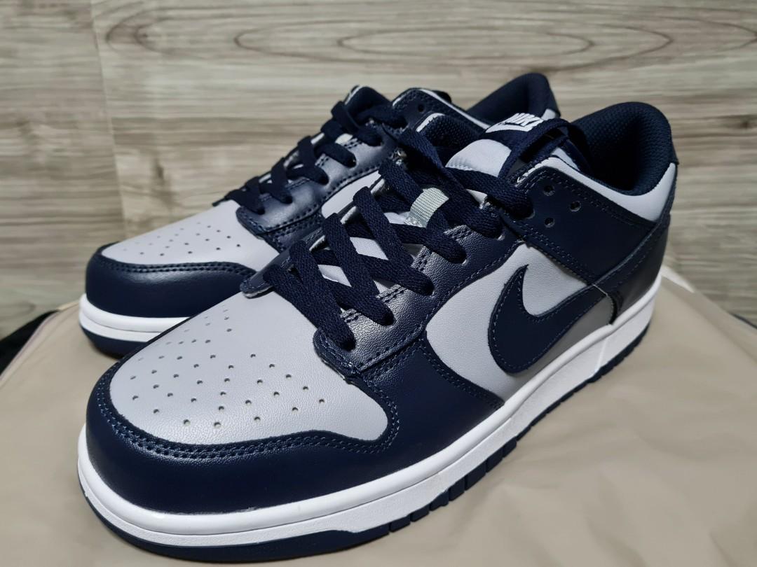 Nike Dunk Low Grey Navy Blue, Men's Fashion, Footwear, Casual shoes on  Carousell