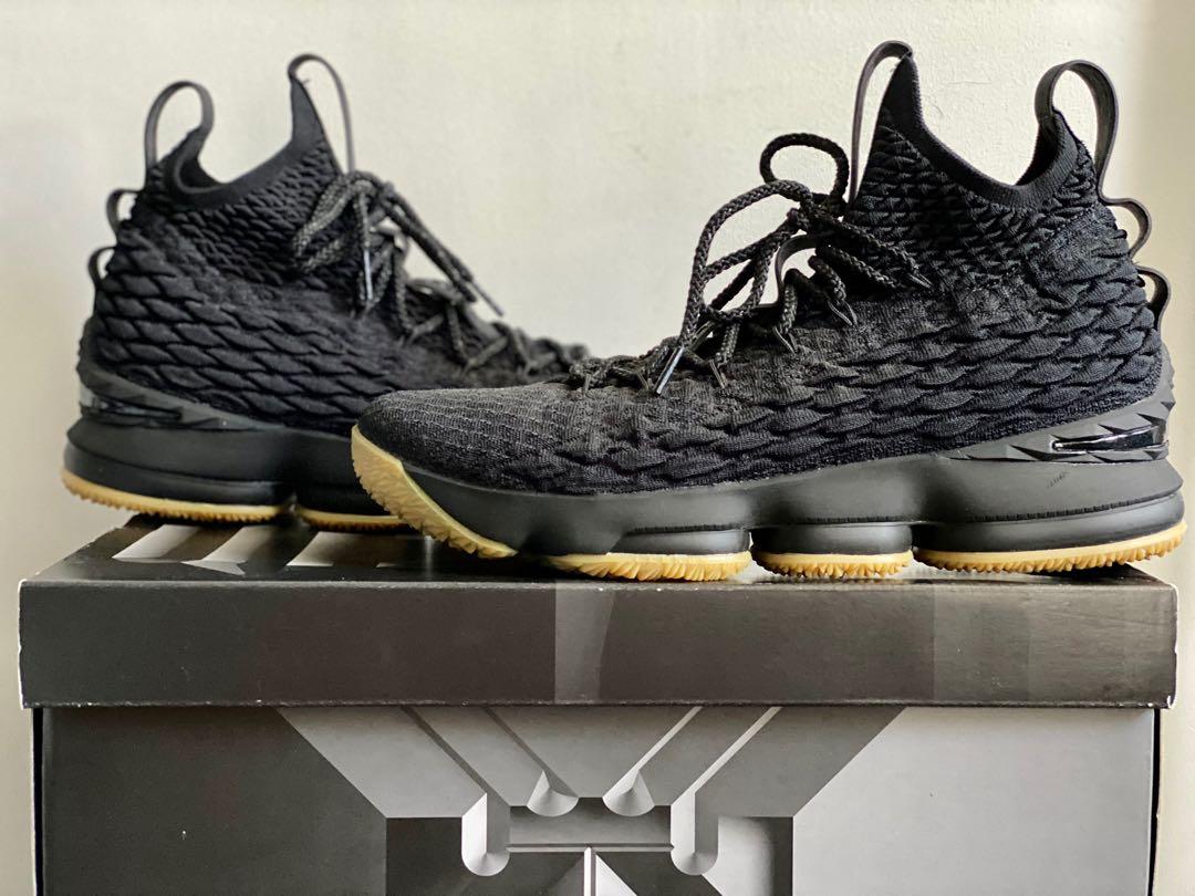 Lebron 15 black gum for sale online